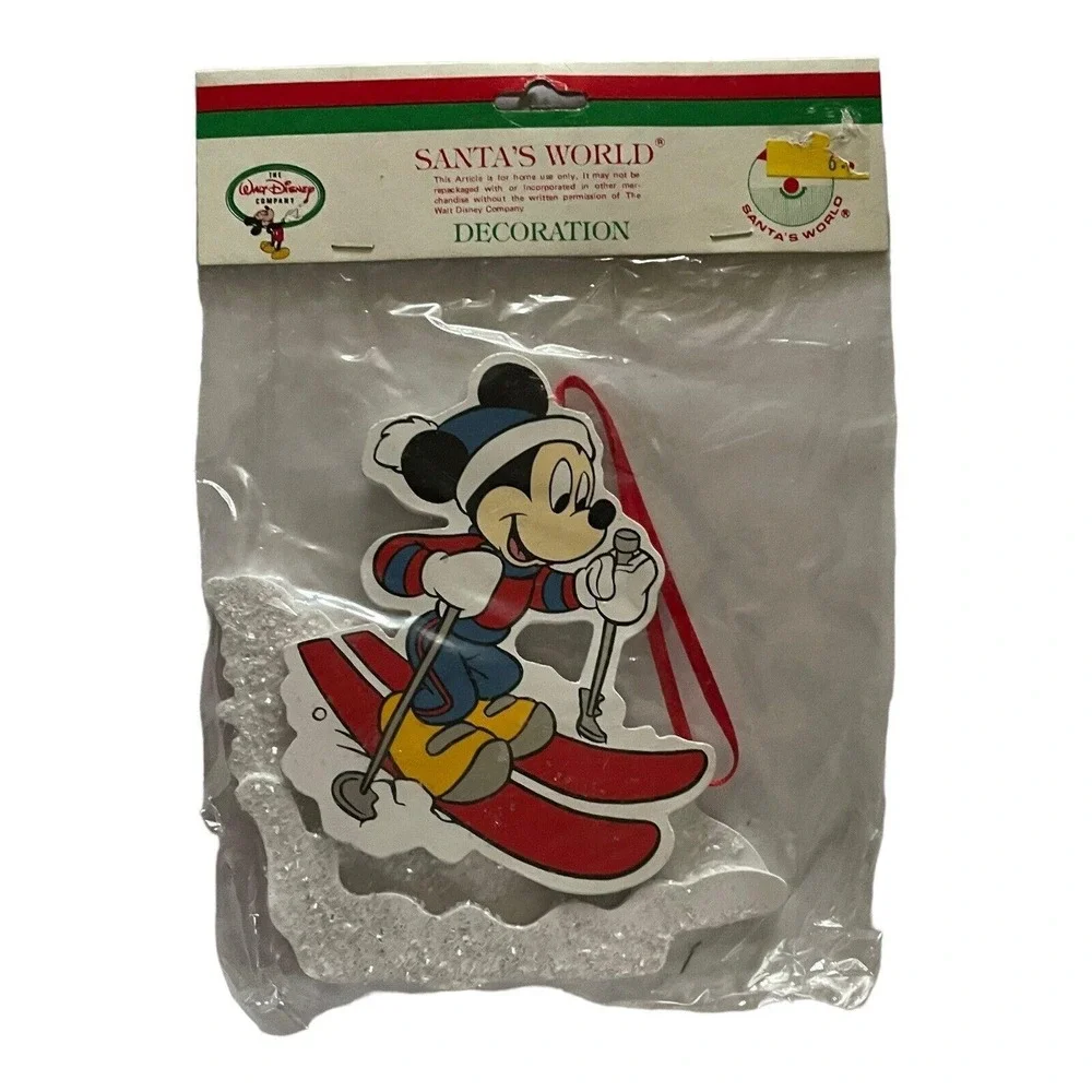 Disney Kurt Adler Santas World Mickey Mouse On Skis‎ Ornament